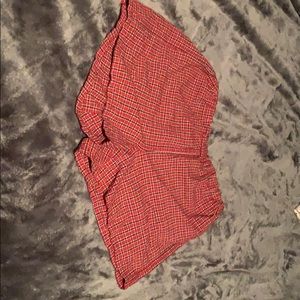 Brandy Melville Shorts - Brandy Melville red plaid shorts Brandy Melville Shorts - Brandy Melville red plaid shorts